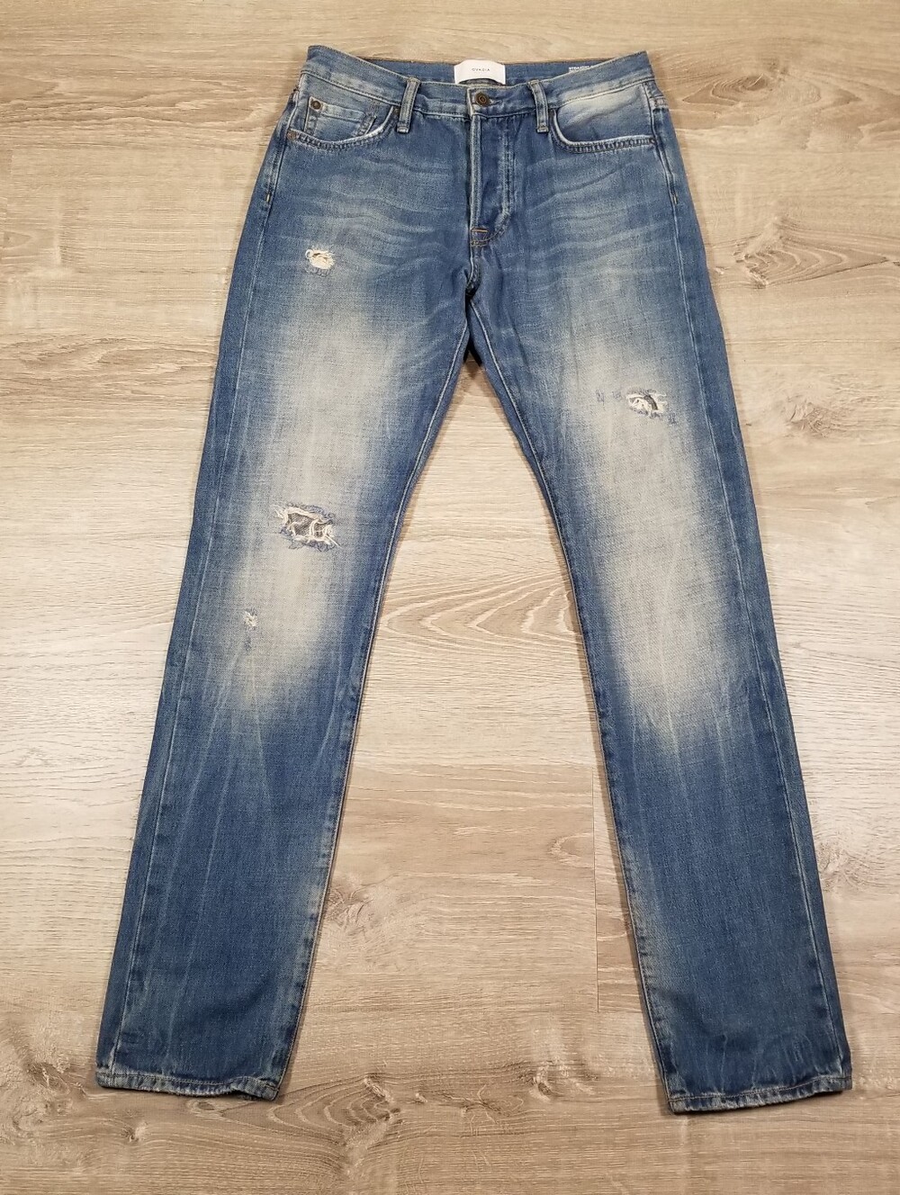 Ovadia 003 Straight Taper Jeans Womens Size 29x32 Button Fly Medium Wash